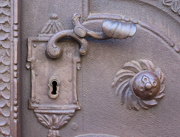 Maniglia porta vecchia — Foto Stock