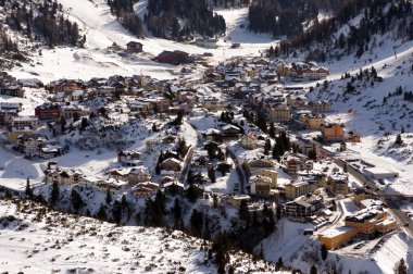 Obertaurn ski resort in austrian alps clipart