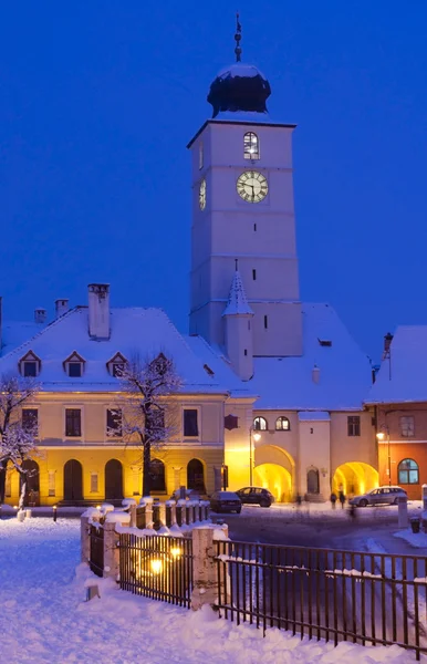 Sibiu içinde "turnul Sfatului'deki" kule — Stok fotoğraf