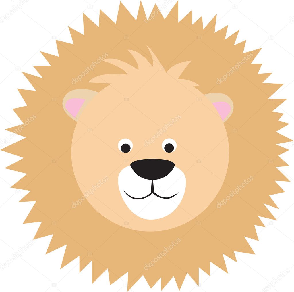Cartoon lion face
