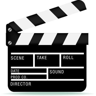 Film industry clapperboard clipart