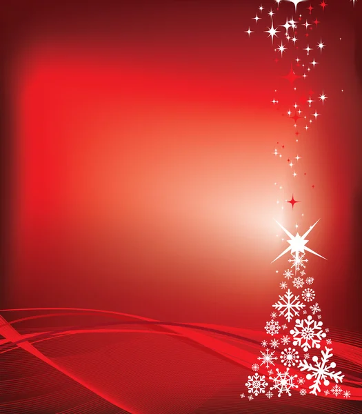 赤いクリスマス背景イラスト — ストックベクタ