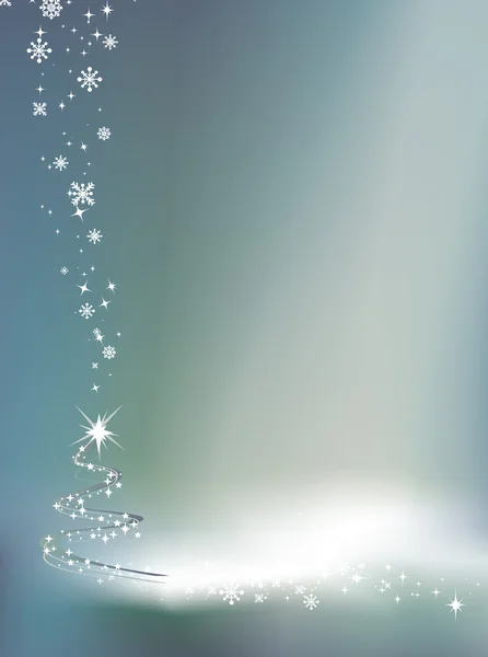 银和星星圣诞节背景 — 图库矢量图片