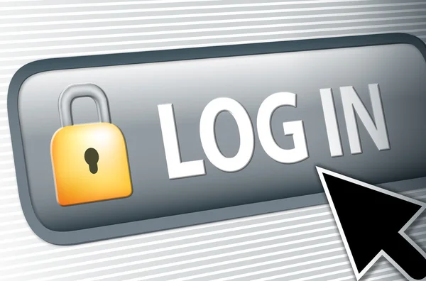 Internet log in button — Stock Photo, Image