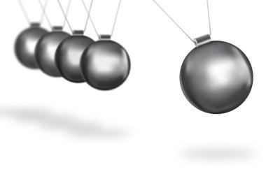 Newtons cradle silver balls clipart