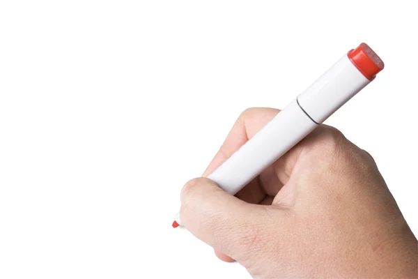 Hand holding a marker pen — Stock Photo, Image
