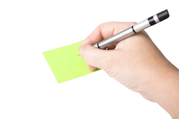 Hand writing a message — Stock Photo, Image