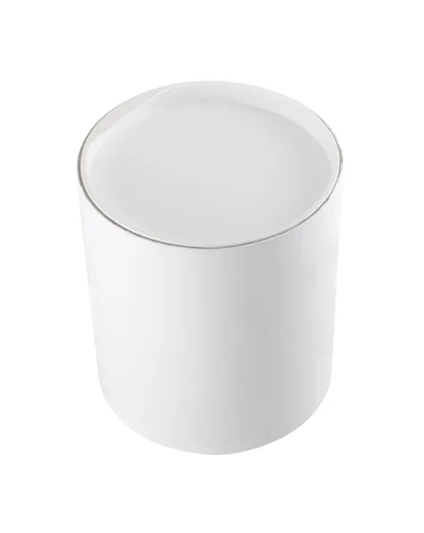 Vasca rotonda cilindrica bianca — Foto Stock