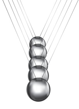 Newtons cradle silver balls clipart