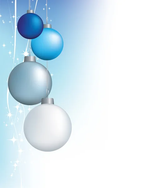 Bauble blu di Natale — Vettoriale Stock