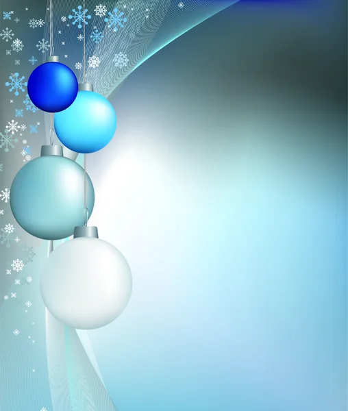 Noël fond bleu boule — Image vectorielle