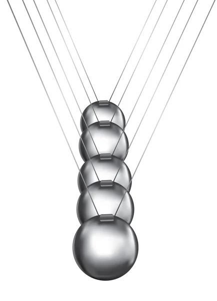 Newton culla palle d'argento — Vettoriale Stock