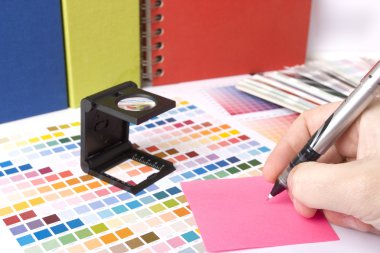 Graphic designer desk clipart