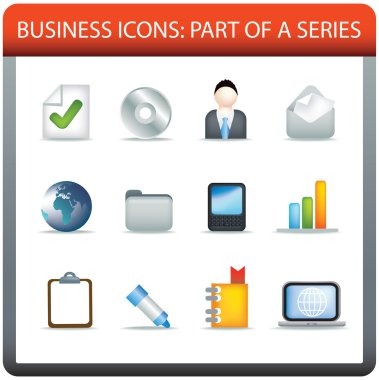 Modern business icon set of illustrations representing conservation and recycle and eco themes clipart