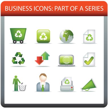 Business icon series 5 recycle and conserve clipart