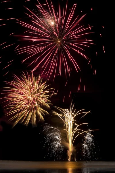 Fireworks uzun pozlama — Stok fotoğraf