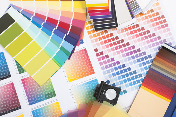Colour spectrum of swatches as used by a graphic designer or painter