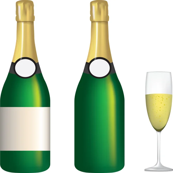 Champagner-Illustrationen — Stockvektor