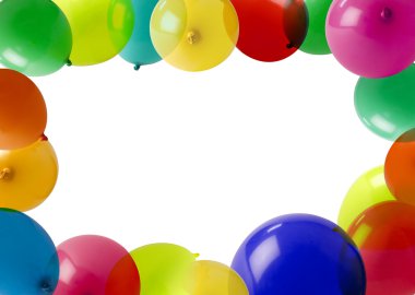 Party balloons in a frame clipart