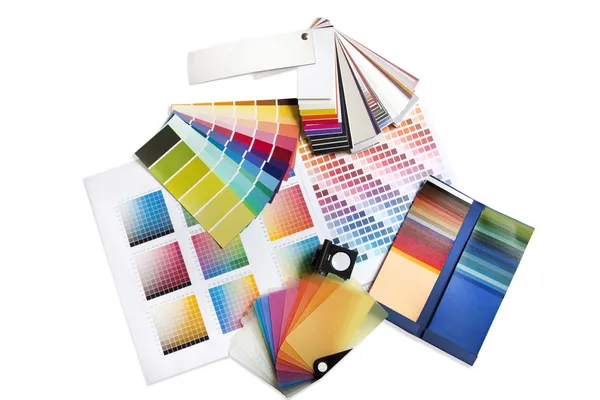 Próbki kolorów projektant graficzny lub wnętrza — Zdjęcie stockowe