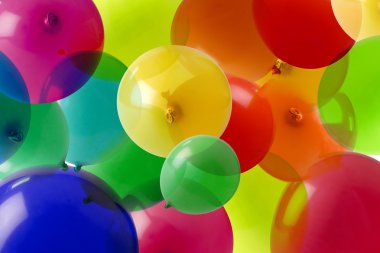 Balloon background with many colours