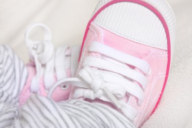 Newborn babies trainers or sneakers clipart