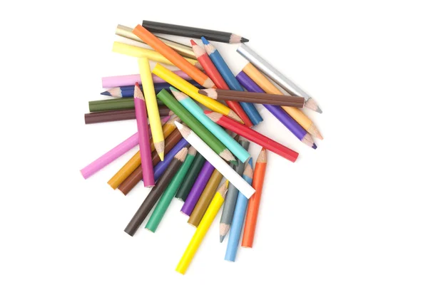 Selection of coloured pencils — Stock Photo, Image