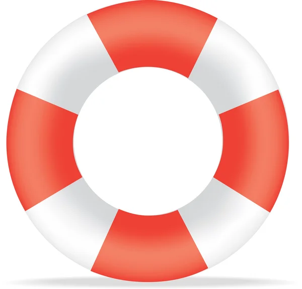 Rot-weißes Rettungsboot — Stockvektor