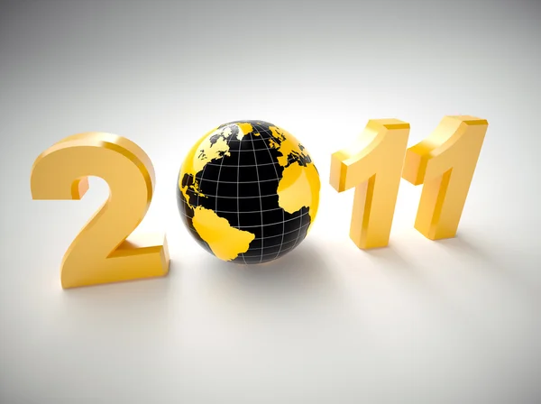 3D απεικόνιση του νέου έτους 2011 — Φωτογραφία Αρχείου