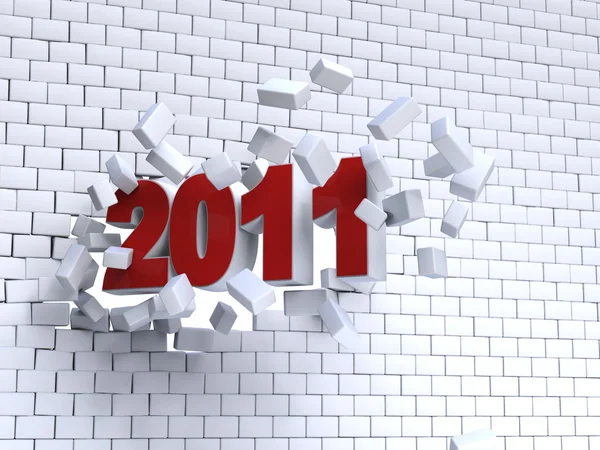 3D-nieuwe jaar 2011 — Stockfoto