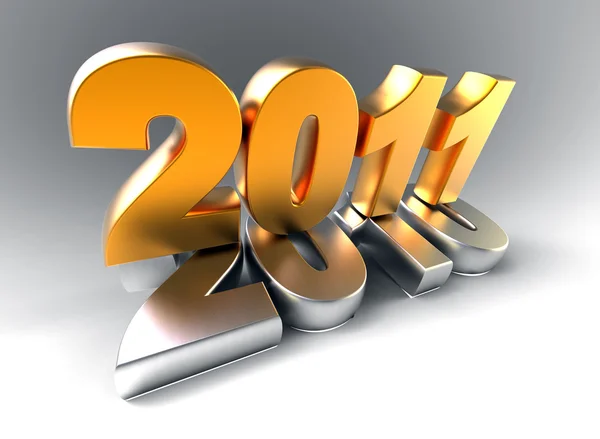 3d año nuevo 2011 forma —  Fotos de Stock