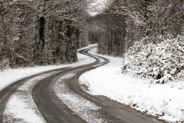 Snowy Road clipart