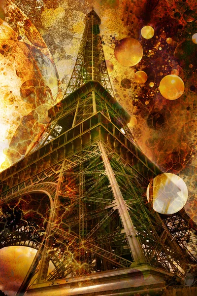Grunge-Bild des Eiffelturms — Stockfoto