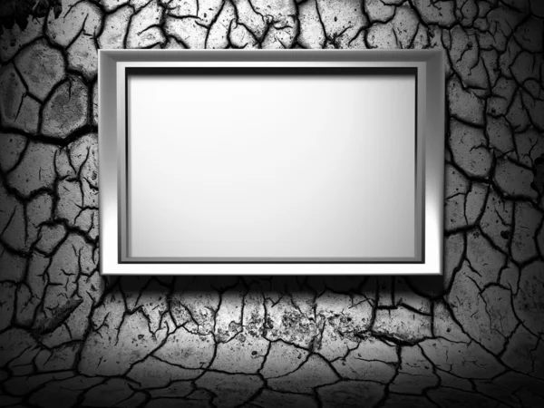 stock image 3d metal frame on grunge background