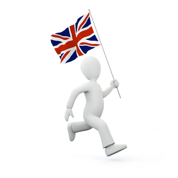 stock image Holding a flag of the united kingdom