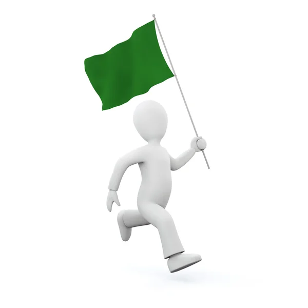 stock image Holding a lybian flag