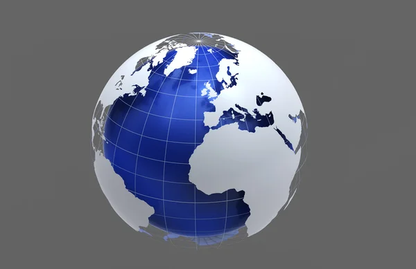 3D niebieski ziemia — Zdjęcie stockowe