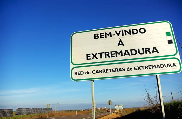 İspanya extremadura bölgesinin yol. — Stok fotoğraf