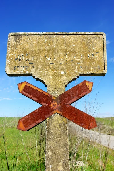 Old Roadsign Portugal — Stock Photo, Image