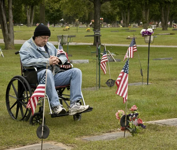 Disabled american veteran — Stock Photo, Image