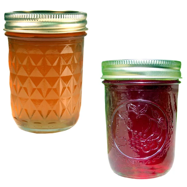 Gelatina di mele e gelatina di fragole — Foto Stock