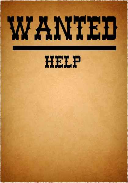 Help wanted grunge poster — Stock Photo, Image