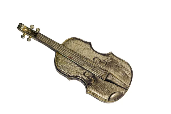 Ornamento Violino Isolato Con Percorso Ritaglio Queste Dimensioni — Foto Stock