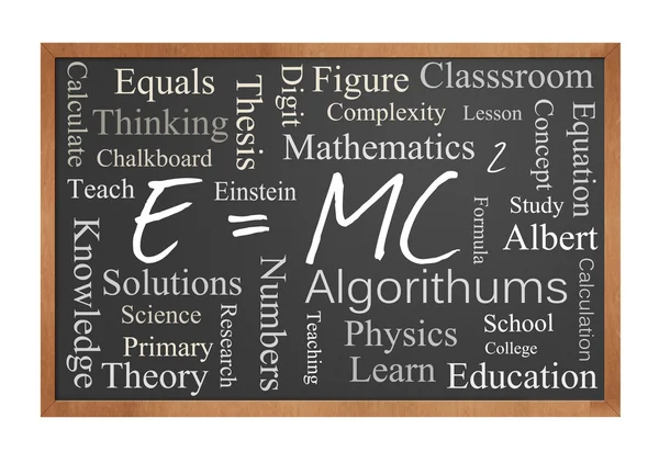 Mathamatics word cloud on chalkboard — Stock Photo, Image