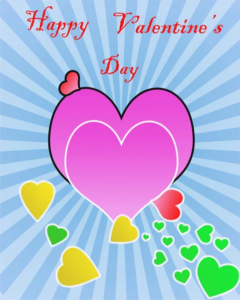 Feliz Día San Valentín Fondo Con Espacio Copia Los Corazones — Foto de Stock