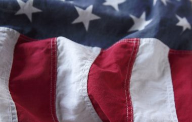View of American flag close-up clipart