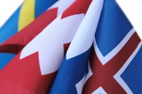 Flags with crosses — Stock Photo, Image