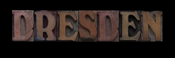 Dresden in old wood type — Stock Photo, Image