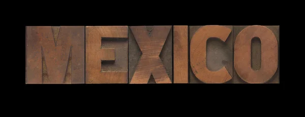 Mexico in old wood type — Stock Photo, Image