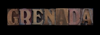 Grenada in old wood type